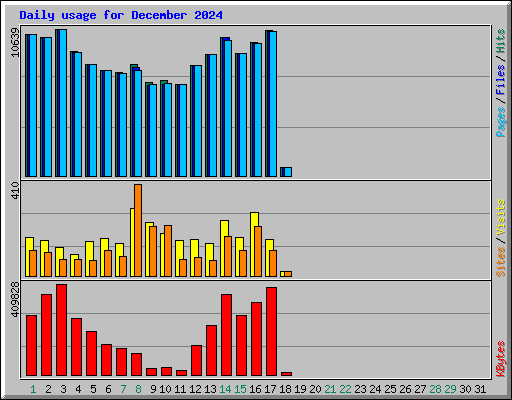 Daily usage for December 2024