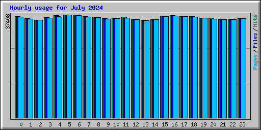 Hourly usage for July 2024