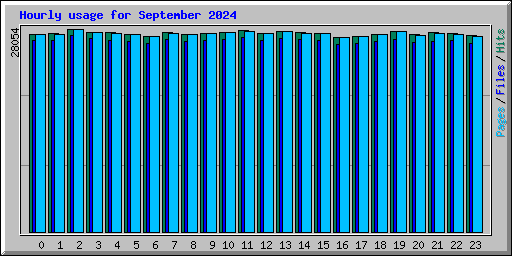 Hourly usage for September 2024