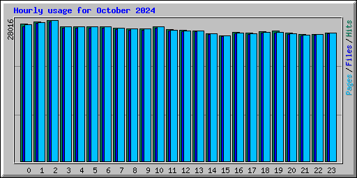 Hourly usage for October 2024